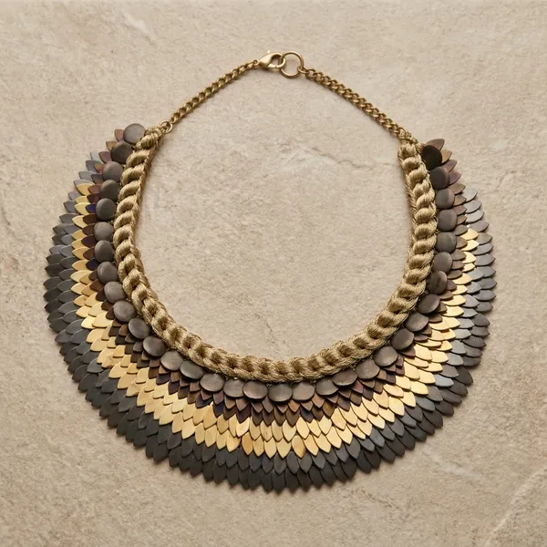 Multi-Layered_Statement_Necklace_With_Scale_Design_In_Blue_And_Gold