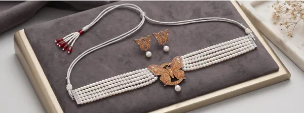 White_Pearl_Multi-Strand_Butterfly_Choker_Necklace_Set_for_Women