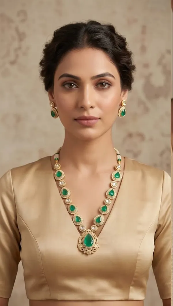 Gold_Toned_Green_Kundan_Polki_Statement_Necklace_Set