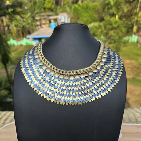 Blue_And_Gold_Layered_Statement_Necklace