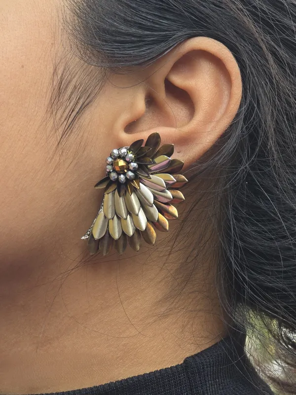 Floral_Statement_Earrings_With_Crystal_Center