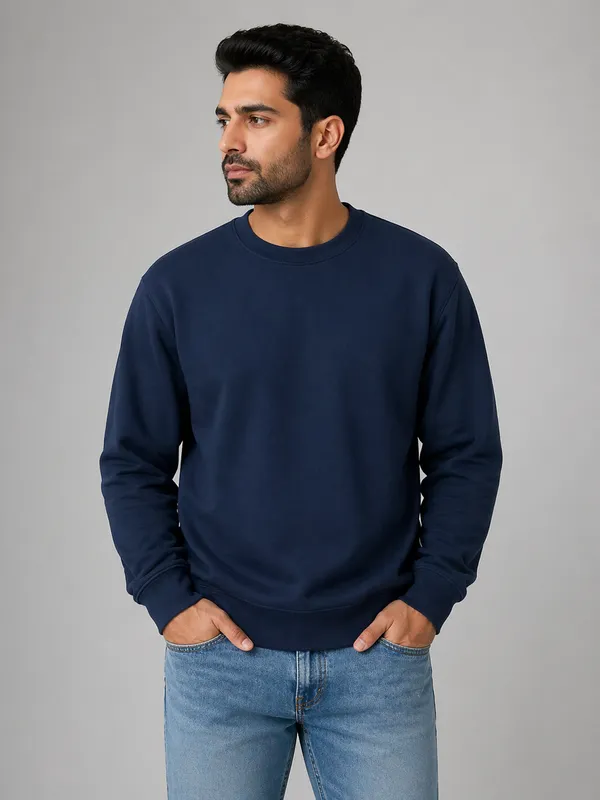 Navy_Blue_Sweat_Shirt_For_Men