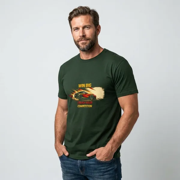Bottle_Green_Cotton_T_Shirt_For_Men