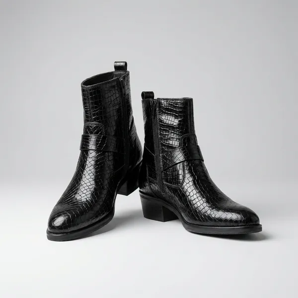 Black_Real_Leather_Casual_Wear_Chelsea_Boots_For_Women