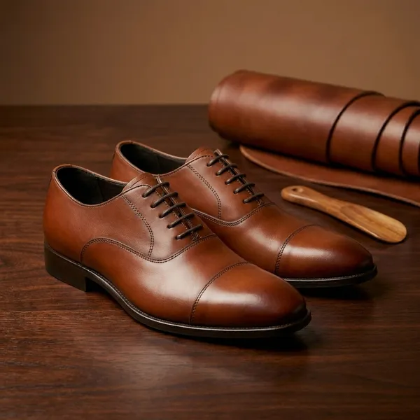 Brown_Real_Leather_Formal_Wear_Oxford_Shoes_For_Men