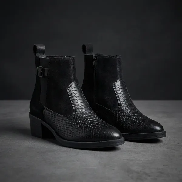 Black_Real_Leather_Casual_Wear_Chelsea_Boots_For_Women