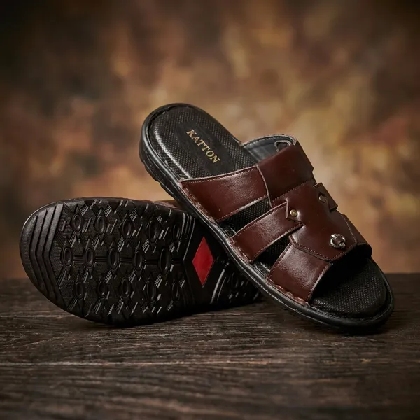 Brown_Real_Leather_Casual_Wear_Sandals_For_Men