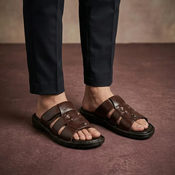 Brown_Real_Leather_Casual_Wear_Sandals_For_Men