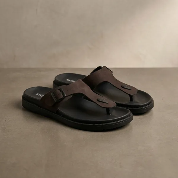 Black_Real_Leather_Casual_Wear_Slide_Sandals_For_Men