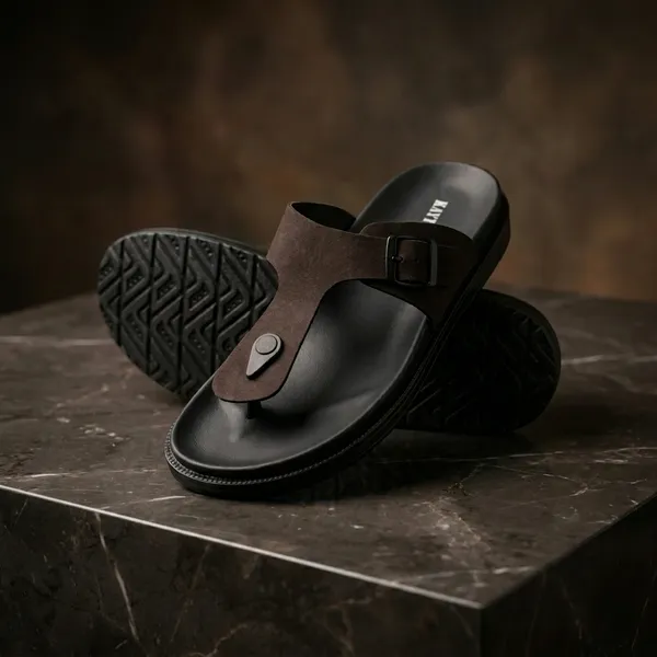 Black_Real_Leather_Casual_Wear_Slide_Sandals_For_Men