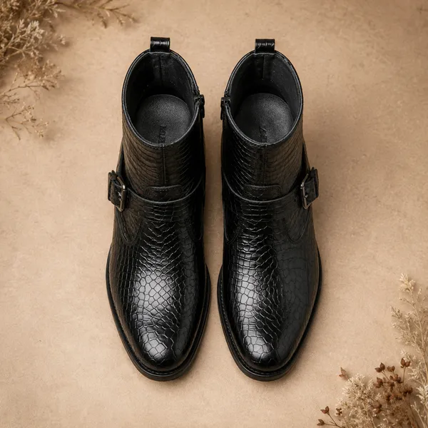 Black_Real_Leather_Casual_Wear_Chelsea_Boots_For_Women
