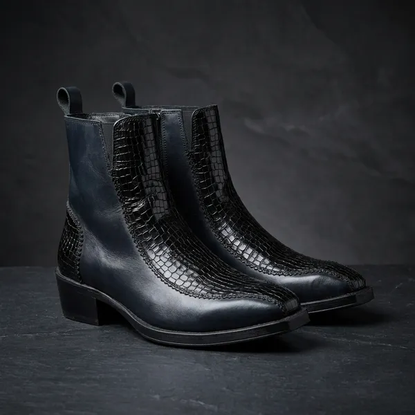 Black_Real_Leather_Casual_Wear_Ankle_Boots_For_Women