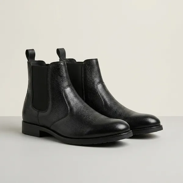 Black_Real_Leather_Casual_Wear_Ankle_Boots_For_Women