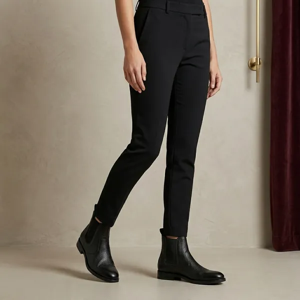 Black_Real_Leather_Casual_Wear_Ankle_Boots_For_Women