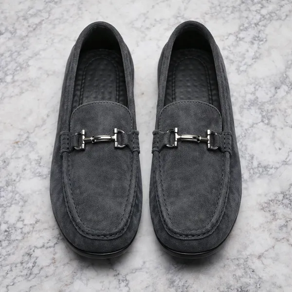 Grey_Real_Leather_Formal_Wear_Loafers_For_Men