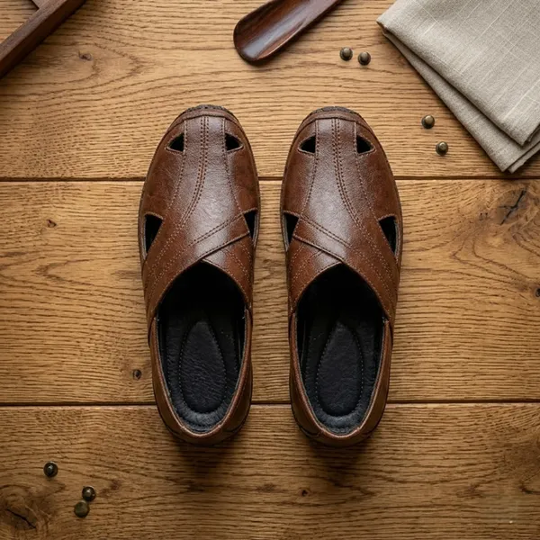 Brown_Real_Leather_Casual_Wear_Sandals_For_Men