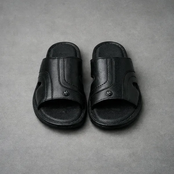 Black_Real_Leather_Casual_Wear_Sandals_For_Men