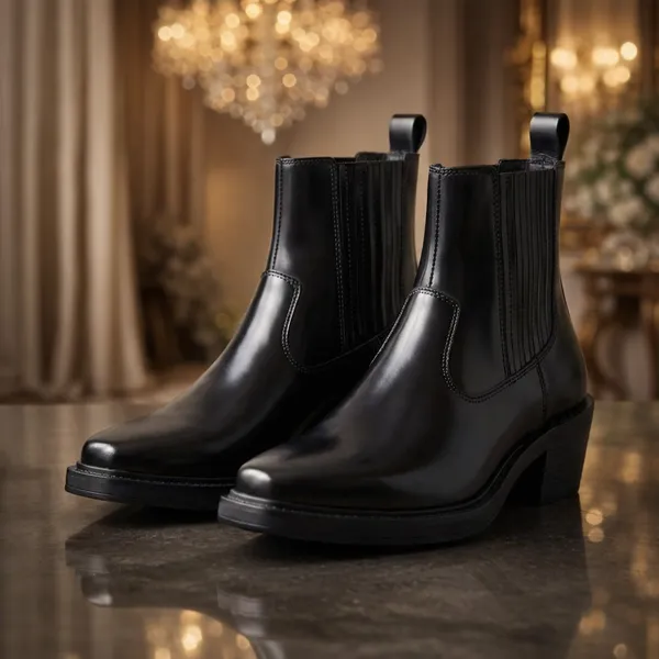 Black_Real_Leather_Casual_Wear_Chelsea_Boots_For_Women