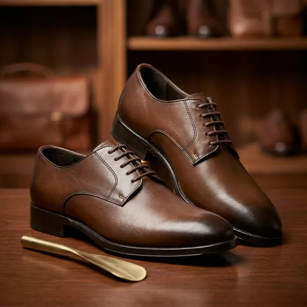 Brown_Real_Leather_Formal_Wear_Formal_Shoes_Combo_For_Men
