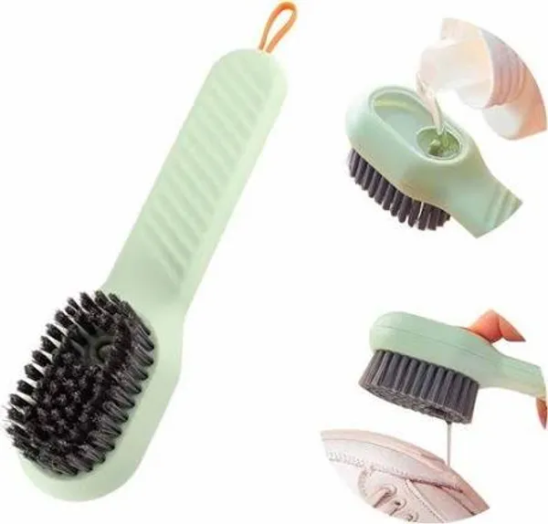 Green_Plastic_Soap_Dispensing_Cleaning_Brush_(Pack_Of_2)