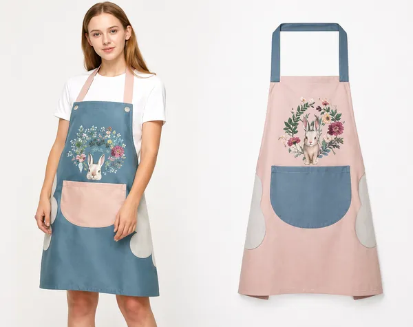 Pink_And_Blue_Cotton_Kitchen_Pocket_Apron_(Pack_Of_2)