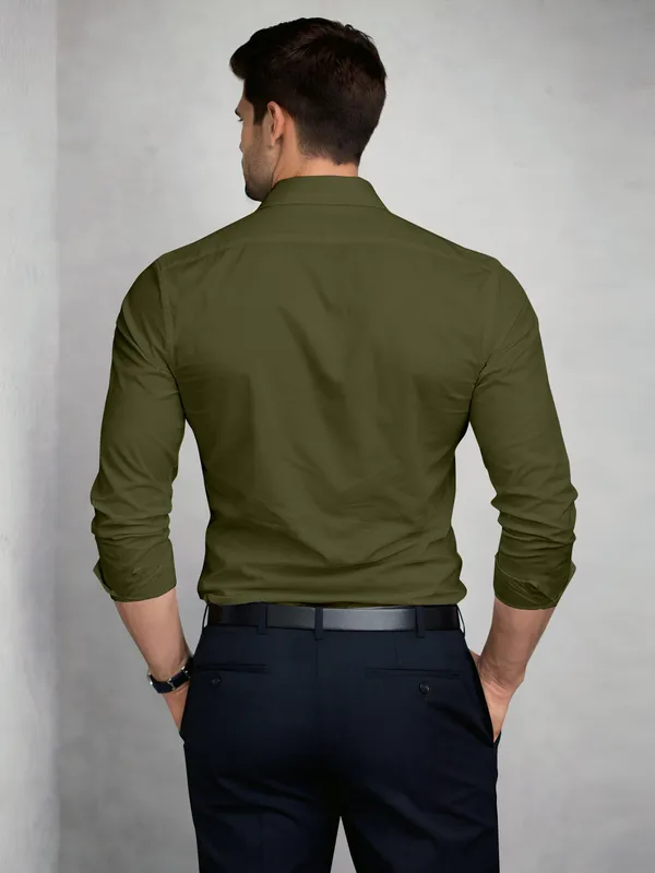 Mehendi_Cotton_Blend_Slim_Fit_Shirt_Men