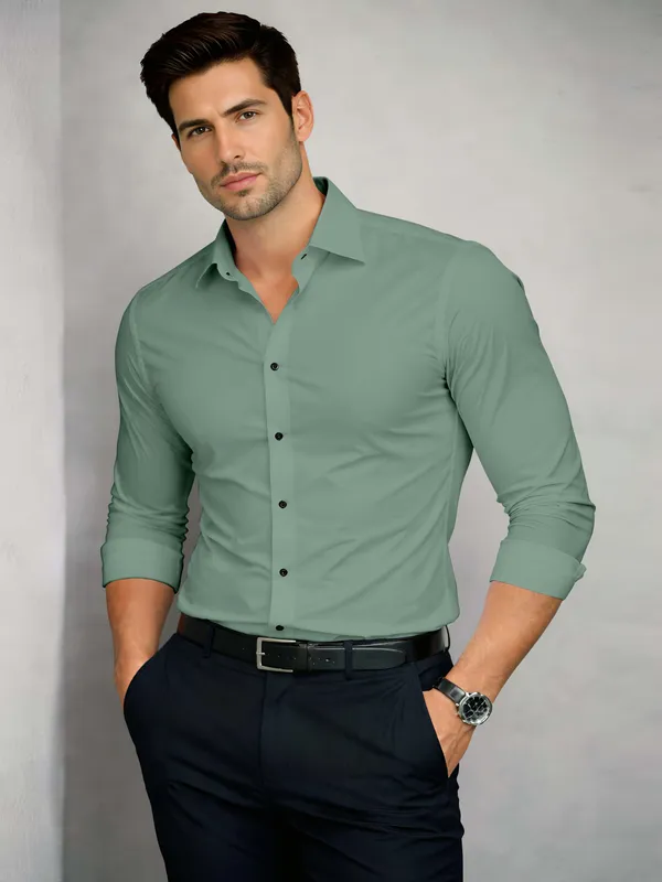 Sage_Green_Cotton_Blend_Slim_Fit_Shirt_Men