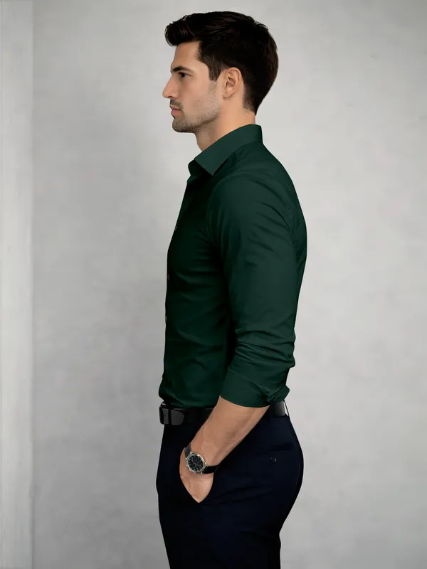 Emerald_Green_Cotton_Blend_Slim_Fit_Shirt_Men