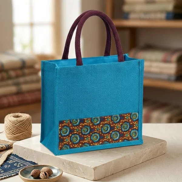 Blue_Designer_Jute_Bag_with_Kalamkari