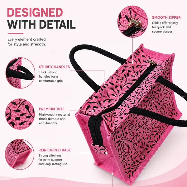 Printed_Pink_Designer_Jute_Bag