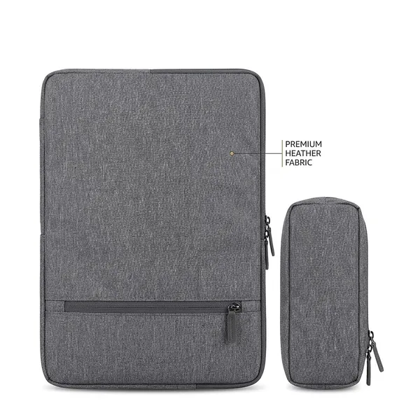 Dark_Grey_Premium_Heather_Laptop_Sleeve_With_Accessory_Pouch_For_Unisex_(Pack_Of_2)