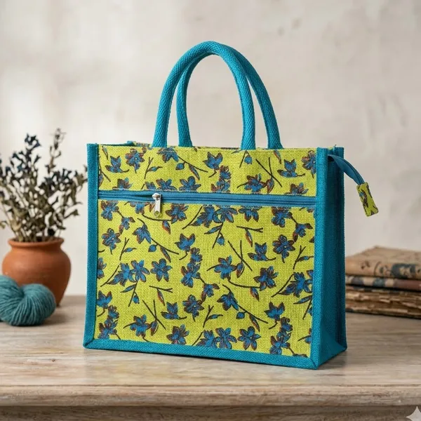Printed_Green_Designer_Jute_Bag