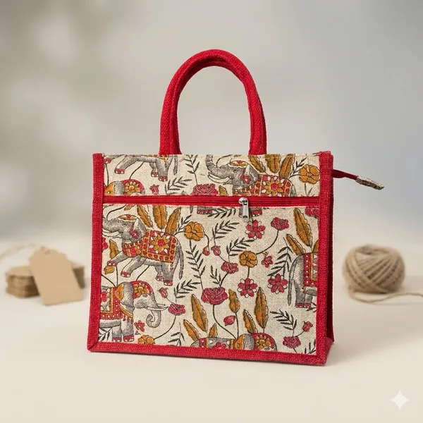 Printed_Red_Designer_Jute_Bag