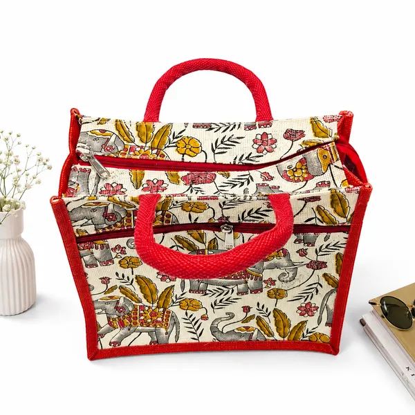 Printed_Red_Designer_Jute_Bag