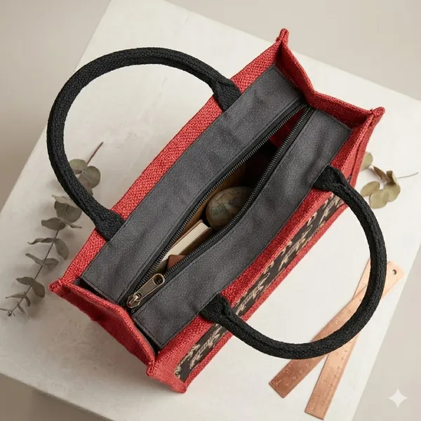 Red_Black_Designer_Jute_Bag_with_Kalamkari