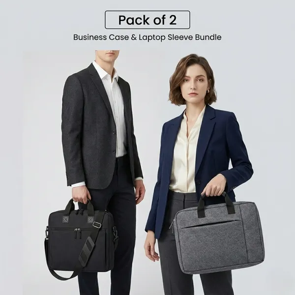 Dark_Grey_And_Black_Premium_Polyester_Laptop_Bag_For_Unisex_(Pack_Of_2)