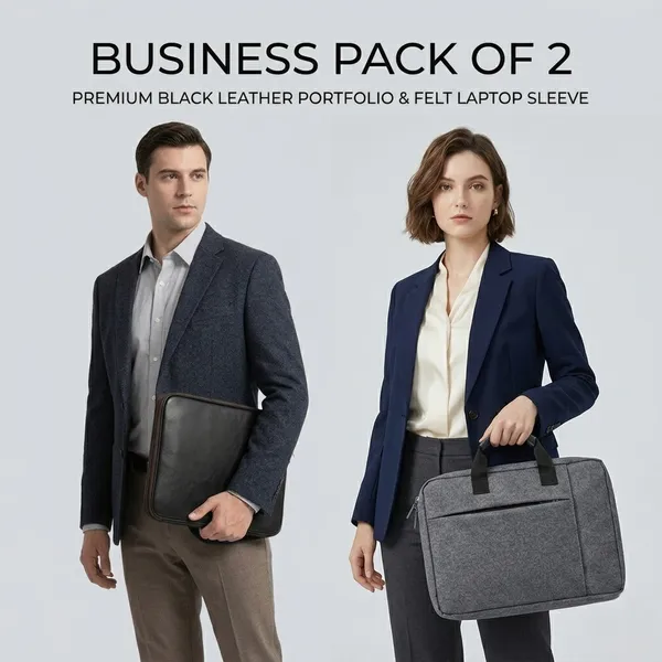 Dark_Grey_And_Black_Premium_Polyester_Laptop_Bag_And_Heather_Laptop_Sleeve_For_Unisex_(Pack_Of_2)