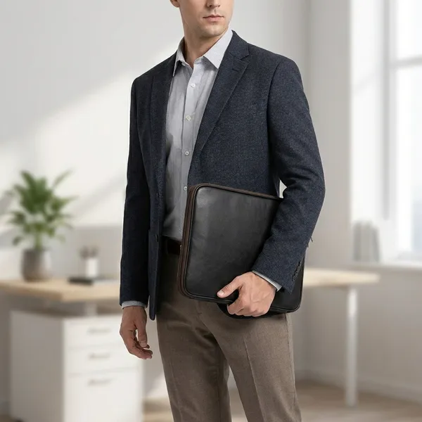 Black_Premium_Heather_Laptop_Sleeve_With_Multiple_Compartments_And_Zip_Closure_For_Unisex
