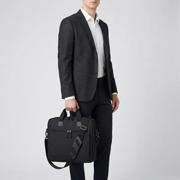 Black_Premium_Polyester_Laptop_Bag_With_Adjustable_Shoulder_Strap_For_Unisex
