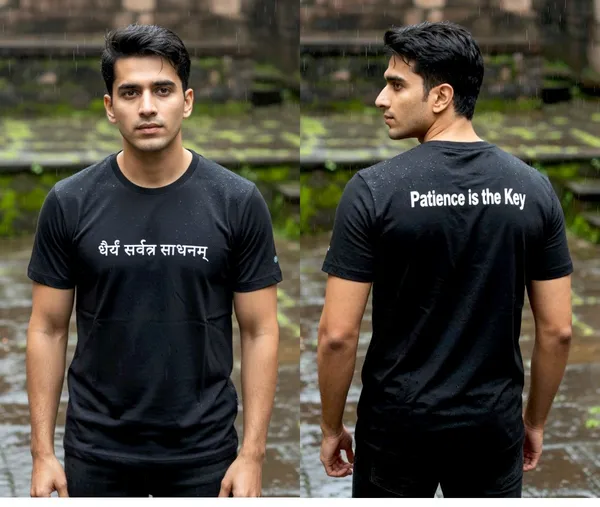 Black_(Patience_Is_The_Key)_180_Gsm_Poly_Cotton_Half_Sleeve_T-Shirt