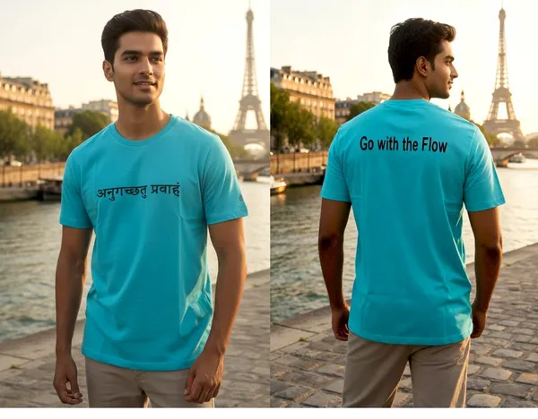 Sky_Blue_(Go_With_The_Flow)_180_Gsm_Poly_Cotton_Half_Sleeve_T-Shirt