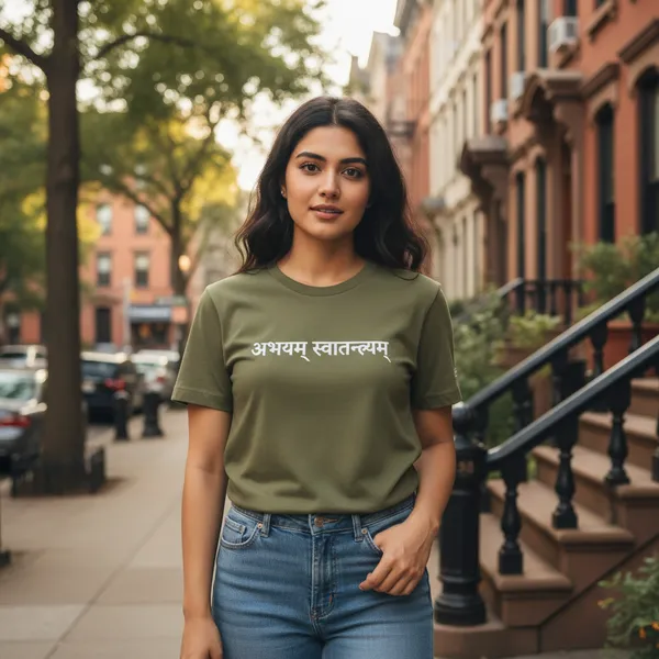 Olive_(Be_Fearless_Be_Free)_180_Gsm_Poly_Cotton_Half_Sleeve_T-Shirt