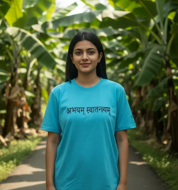 Sky_Blue_(Be_Fearless_Be_Free)_180_Gsm_Poly_Cotton_Half_Sleeve_T-Shirt