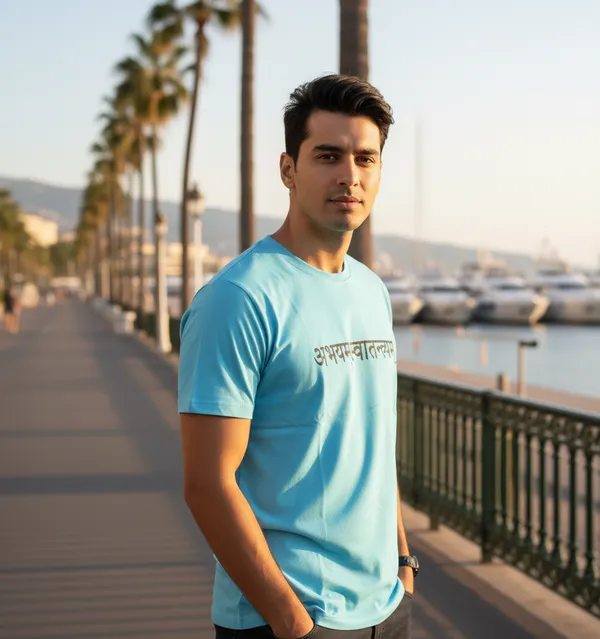 Sky_Blue_(Be_Fearless_Be_Free)_180_Gsm_Poly_Cotton_Half_Sleeve_T-Shirt