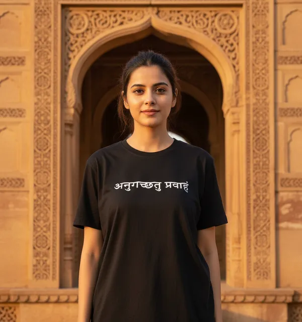 Black_(Go_With_The_Flow)_180_Gsm_Poly_Cotton_Half_Sleeve_T-Shirt