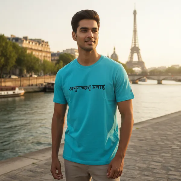 Sky_Blue_(Go_With_The_Flow)_180_Gsm_Poly_Cotton_Half_Sleeve_T-Shirt