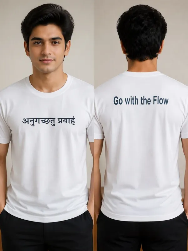White_(Go_With_The_Flow)_180_Gsm_Poly_Cotton_Half_Sleeve_T-Shirt