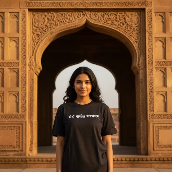 Black_(Patience_Is_The_Key)_180_Gsm_Poly_Cotton_Half_Sleeve_T-Shirt