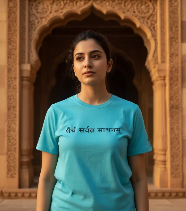 Sky_Blue_(Patience_Is_The_Key)_180_Gsm_Poly_Cotton_Half_Sleeve_T-Shirt