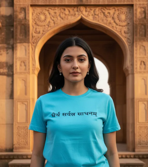 Sky_Blue_(Patience_Is_The_Key)_180_Gsm_Poly_Cotton_Half_Sleeve_T-Shirt